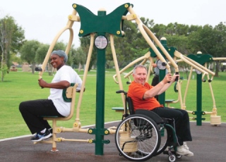 2 person accessible chest press